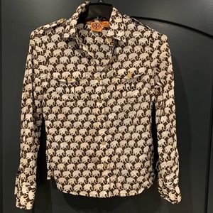 Tory Burch Elephant Print Blouse